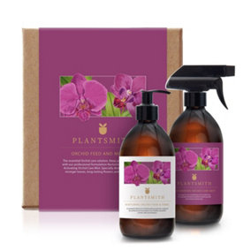 Plantsmith Orchid Care Feed 500ml and Mist 500ml Plant Care Kit, Gift Set Fertiliser