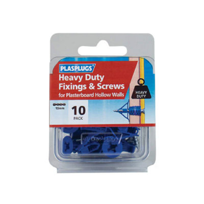 Plasplugs HWHS010 HWHS010 Heavy-Duty Plasterboard Fixings & Screws Pack ...