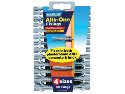 Plasplugs MFA500CC MFA 500 All-In-One Fixings Assorted (52) PLAMFA500