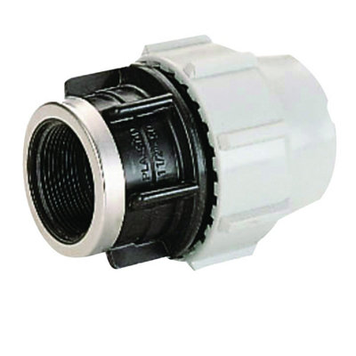 PLASSON MECHANICAL COMPRESSION (LINE 7 GREY) FEMALE ADAPTOR 25MMX3/4 ...