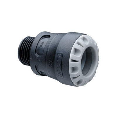 Plasson Pushfit Male Adaptor - 25 x 1/2" BSPT Male 1002 (PP1002U0025005)