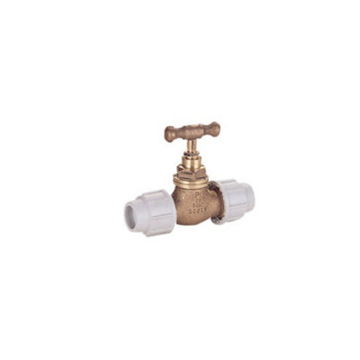 Plasson Universal Brass Stop Tap 25mm 9050 (PV9050025)