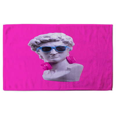 Plaster statue of David's head in blue sunglasses (Bath Towel) / Default Title Price Comparisons | Compare The Build