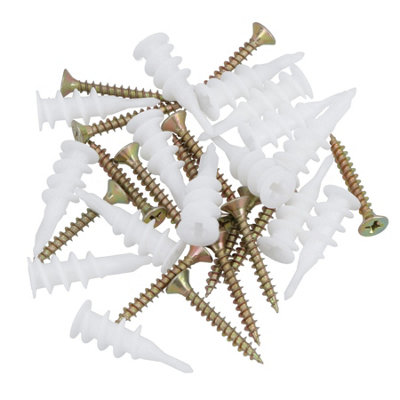 Plasterboard Nylon Fixings Cavity Wall Speed Anchor Plugs and Screws 33mm 30pc