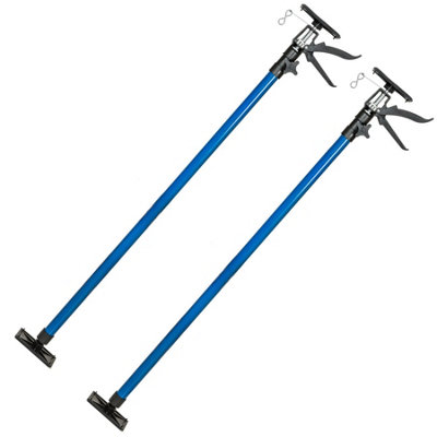 Plasterboard Props Set of 2 - height-adjustable, 115 up to 290cm - blue