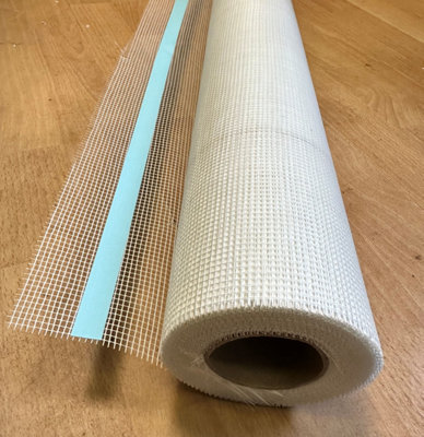 Plasterers Self Adhesive Fibreglass Scrim Tape  1000mm 1m x 30m Ceiling & Wall Repair