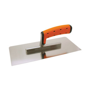 Plastering Trowel 130mm x 270mm / 0.7mm Stainless Steel with Soft Grip Handle