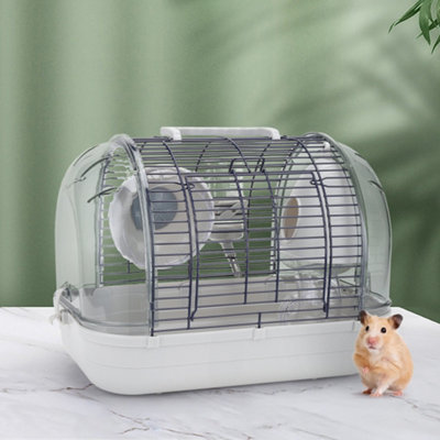 Plastic and Wire Hamster Cage with Play and water dispenser 32 x 21 x ...