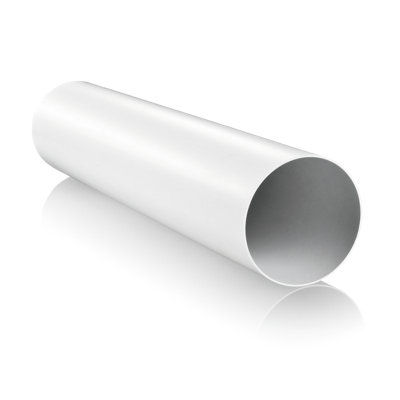 Plastic Circular Solid Ducting 125mm dia x 500mm long