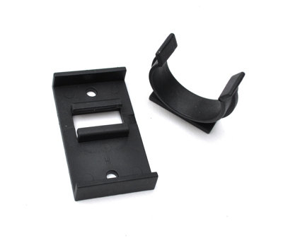 Plastic Clip for Black Legs Sofa Beds Cupboard Cabinets Kitchen - Pack of 2