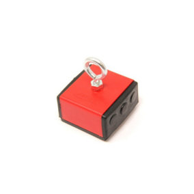 Plastic Covered Holding Magnet for Attaching to a Chain or Rope for Holding Ferrous Materials - 45kg Pull