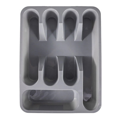 PLASTIC Cutlery Tray Silver 360MM x 260MM