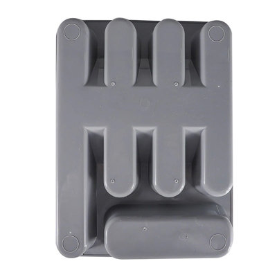 PLASTIC Cutlery Tray Silver 360MM x 260MM - 3