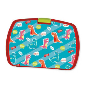 Plastic Dinosaurs Lunch Box Blue/Red/Green (One Size)