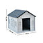 Plastic Dog House Dog Kennel with Steel Door 650 x 757 x 632 mm
