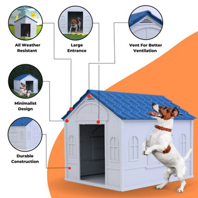 Plastic dog houses for outside best sale