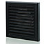 Plastic Fixed Blade Grille - 150mm - Black