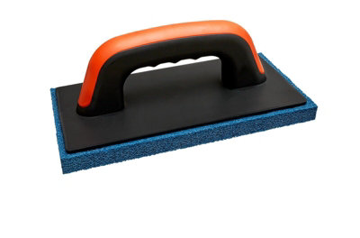 Plastic Float 130mm x 250mm with 18mm Blue Rubber Sponge / Grout Trowel