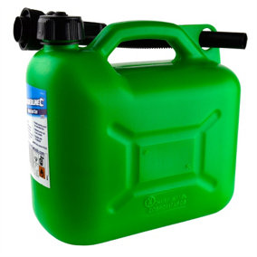 Plastic Fuel Jerry Gerry Can Petrol Diesel Liquid Tank Green 5L Litre Sil219