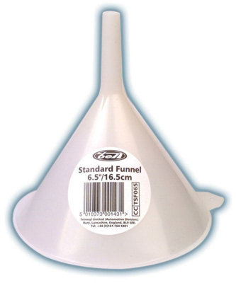 Plastic Funnel For Water Fuel Petrol Diesel Fluids Liquids 6.5 Inches Size 16.5cm