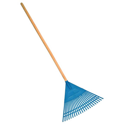 Plastic Garden Rake for Leaves, Lawn, Hay, 55 cm / 21.65 in with 22 ...