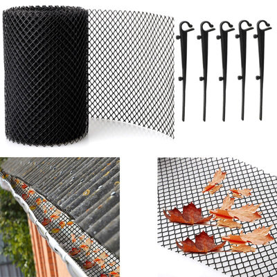 Plastic Gutter Guard 16Cm Wide X 6M Long Prevents Leaves Or Debris From ...