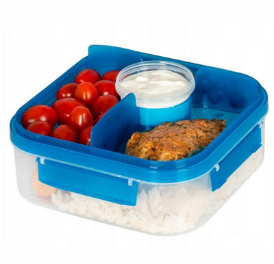 Plastic Lunch Box Compartments Layered School Nursery Work Food Snack ...