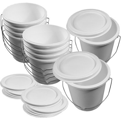 Plastic Paint Kettle Container with Metal Handle and Lid Buckets