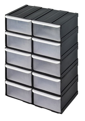 Plastic Parts Storage Bins Boxes & Tool Tidy Black