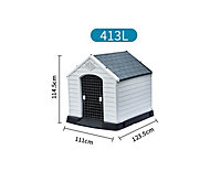 Plastic Pet Kennel Indoor, Outdoor Pet Shelter 413L
