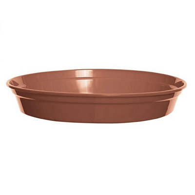 Plastic Plant Pot Saucer 19cm Terracotta Colour for 7 or 8 Inch Pot