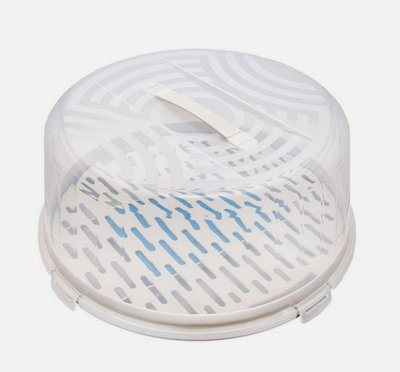 Plastic Round Cake Box with Cooling Insert Carrier Storage Cover ...
