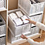 Plastic Stackable Clothes Storage Basket Drawer Organizer 28cm W x 46cm D x 32cm H