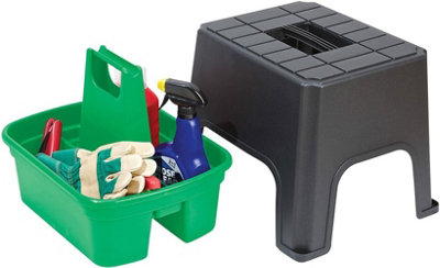 Plastic Step and Store 2 in 1 Storage Facility and Mini Step