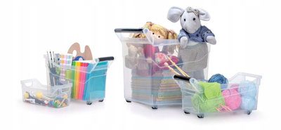 Plastic Storage Box Boxes Handles Wheels Container Home Kitchen Office Box Toys Model 8 - 3