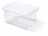 Plastic Storage Box Boxes Lid Handles Food Container Home Kitchen Office Box UK 6 Litres
