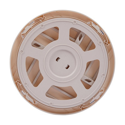 Plastic Three-layer Round Rotating Bookshelf Storage Rack White