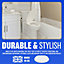 Plastic Toilet Seat - White Bathroom Wc With Fittings Easy Clean Heavy Duty