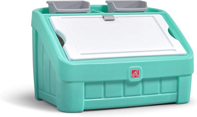 Plastic Toy Chest with Art Station Lid, Step2 Decorative Storage & Art ...