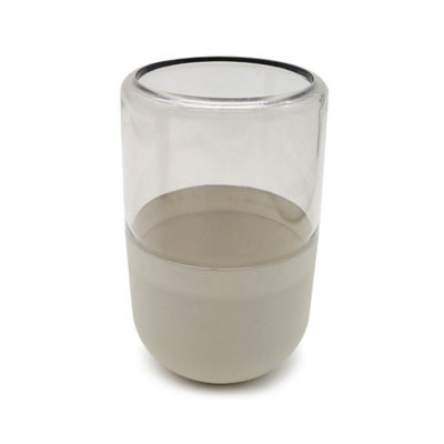 Plastic Tumbler Toothbrush Holder White