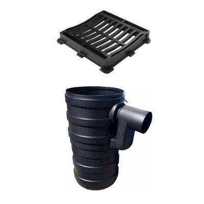 Plastic Yard Gully 300mm Diameter 600mm with Trap 110mm Outlet ...