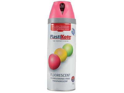 PlastiKote 440.0001900.076 Twist & Spray Fluorescent Pink 400ml PKT1900