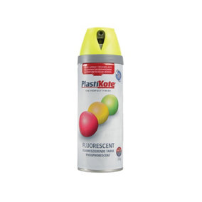 PlastiKote 440.0001901.076 Twist & Spray Fluorescent Yellow 400ml PKT1901