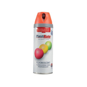 PlastiKote 440.0001902.076 Twist & Spray Fluorescent Orange 400ml PKT1902