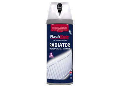 PlastiKote 440.0026100.076 Twist & Spray Radiator Gloss White 400ml PKT26100