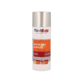 PlastiKote - Quick Dry Acrylic Spray 400ml - Silver Gloss