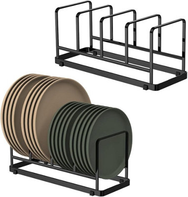 Plate Rack, Plate Her for Cupboard, Dish Drainer for Cooking Trays and ...