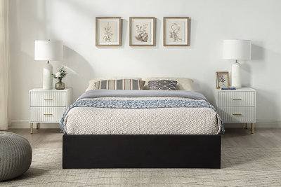 Ottoman Bed Boucle Double Storage Bed - Home Treats UK