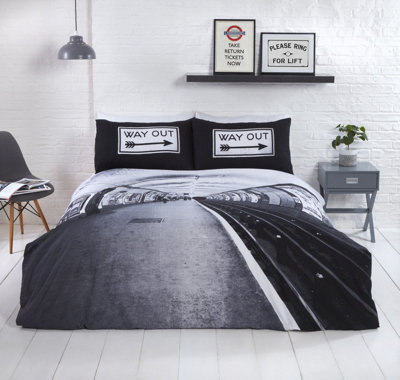 Platform Polycotton Duvet Set With Pillowcase