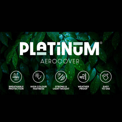 Platinum AeroCover Lounge Set Waterproof Rip-Stop Polyester Square Cover  Garden Furniture W255xD255xH70cm